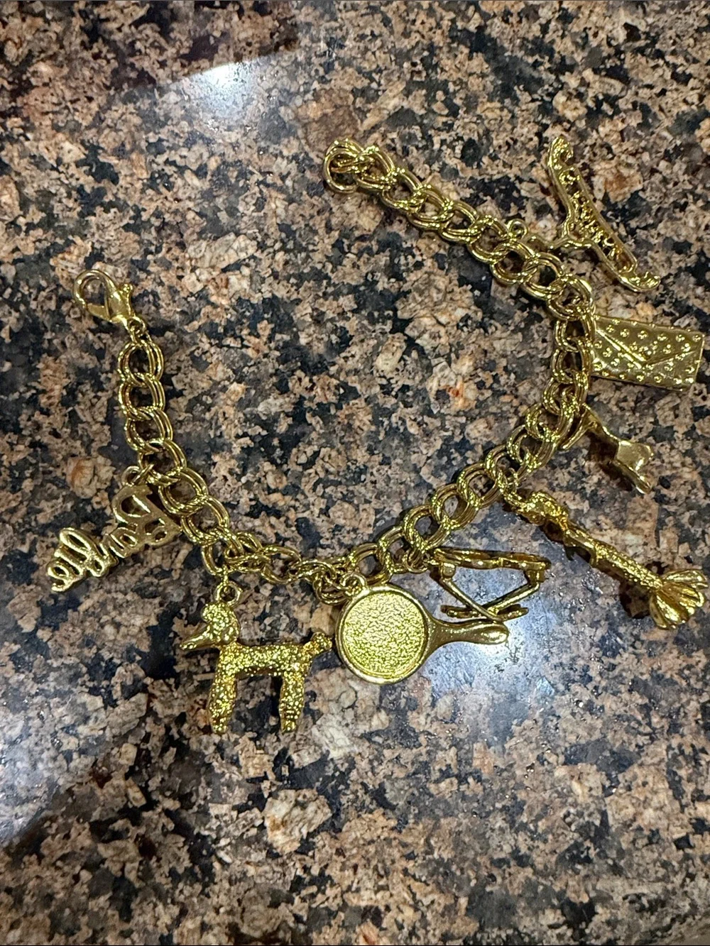 Authentic Barbie Gold Charm Bracelet for girls